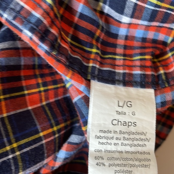 Chaps Mens Large Button Down Shirt  Easy Care - Picture 5 of 6